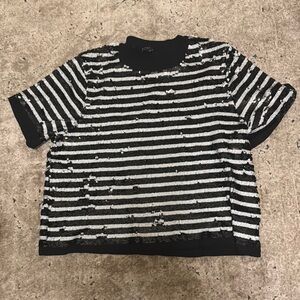 JCrew Striped Sequin Top - Size 2X